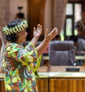 Notre Présidente accueillant nos invités